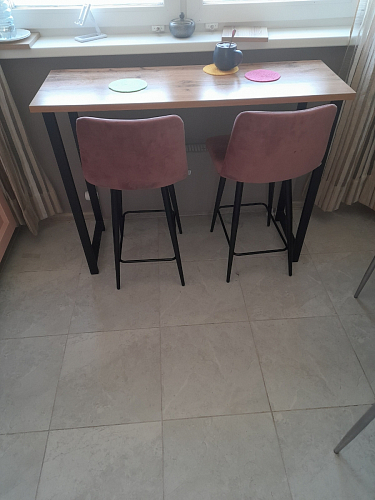 Барная стойка Дилан Лофт 120х60х90 бетон фото покупателя 134