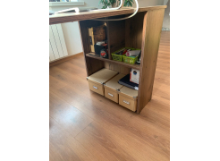 Письменный стол Битти Лофт 116х60х75 дуб делано темный / черный матовый фото покупателя 108