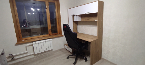 Письменный стол Лайт 03.243 дуб золотой (craft) / белый премиум фото покупателя 240