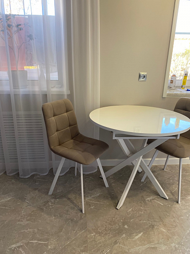 Стул на металлокаркасе Чилли серый велюр / черный фото покупателя 409