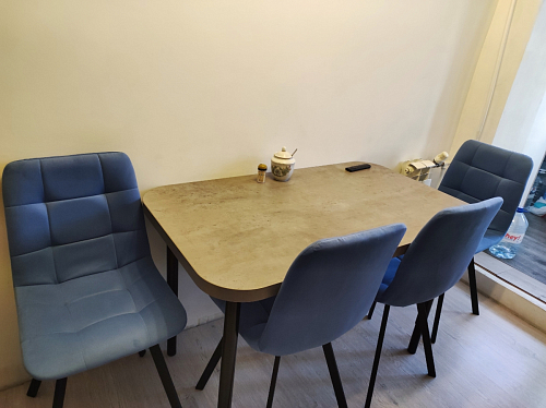 Стул на металлокаркасе Чилли черный / зеленый фото покупателя 1195