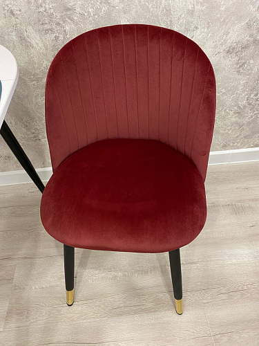 Стул на металлокаркасе Gabi 1 light blue / black / gold фото покупателя 503