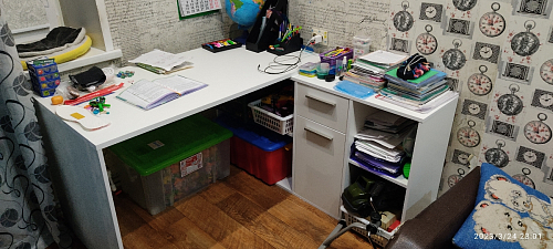 Письменный стол Лайт 03.245F белый гладкий 101 фото покупателя 205