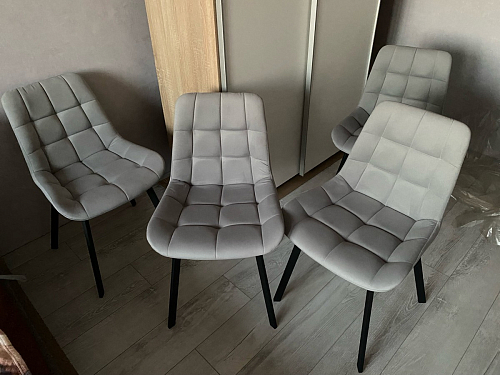 Стул на металлокаркасе Челси К бирюзовый / черный фото покупателя 190