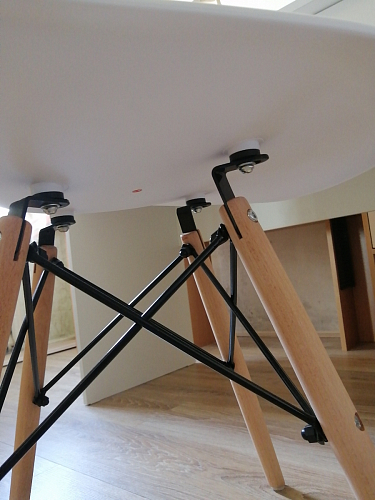 Пластиковый стул Eames PC-015 серо-голубой / дерево фото покупателя 358