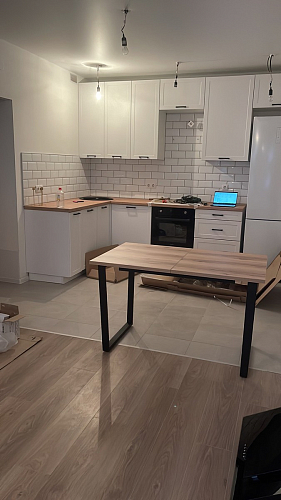 Деревянный стол Лота Лофт 140х80 белый матовый / бетон светлый фото покупателя 214