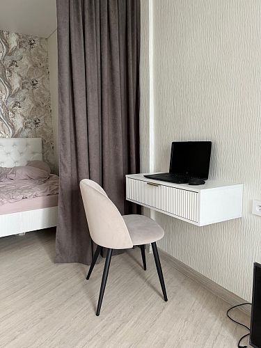 Стул на металлокаркасе Gabi 1 light blue / black / gold фото покупателя 827