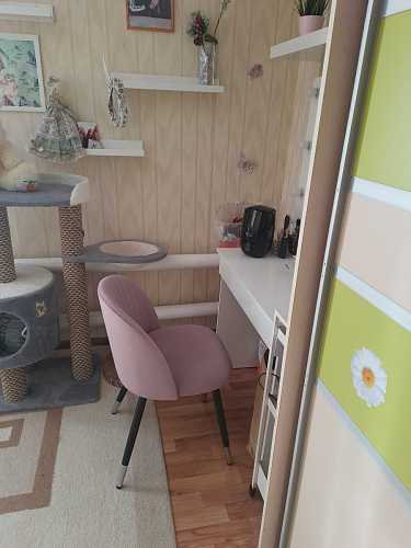 Стул на металлокаркасе Gabi dark beige / black / silver фото покупателя 491