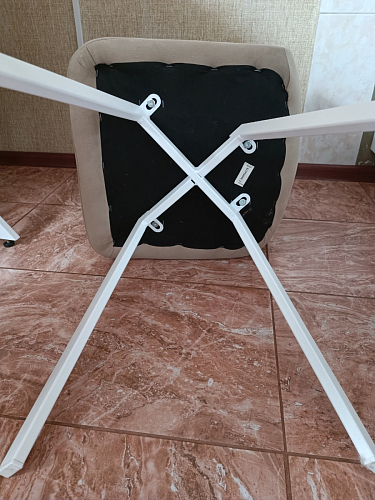 Стул на металлокаркасе Чилли бежевый / белый каркас фото покупателя 1209