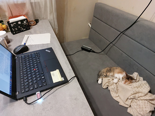 Стол Лота Лофт 140 25 мм черный матовый / бетон фото покупателя 752