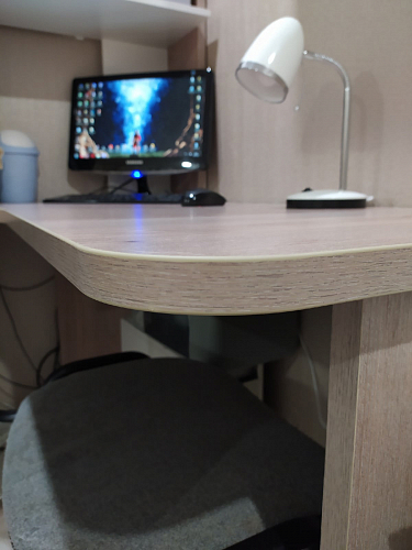 Письменный стол Беланта-Угл130+НКЛХ-120 НБЕ правый нельсон / белый фото покупателя 3