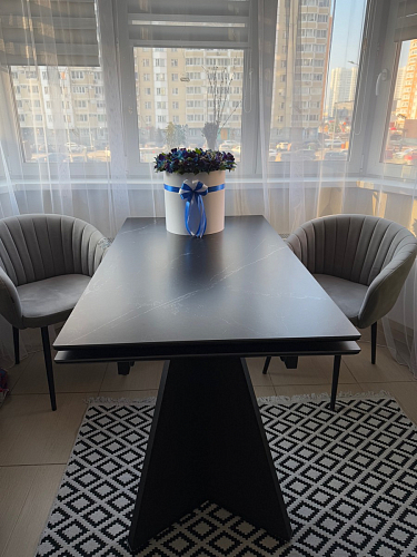 Керамический стол Ливи 140(200)х80х78 patagonia bronze / черный фото покупателя 19