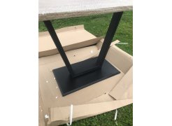 Стол на тумбе Мичиган Лофт 110х70 25 мм дуб вотан / черный матовый фото покупателя 2