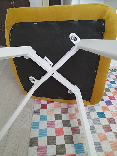 Стул на металлокаркасе Чилли бежевый / белый каркас фото покупателя 1092