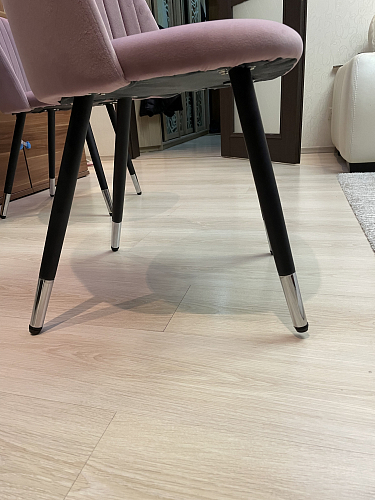 Стул на металлокаркасе Gabi 1 light blue / black / gold фото покупателя 899