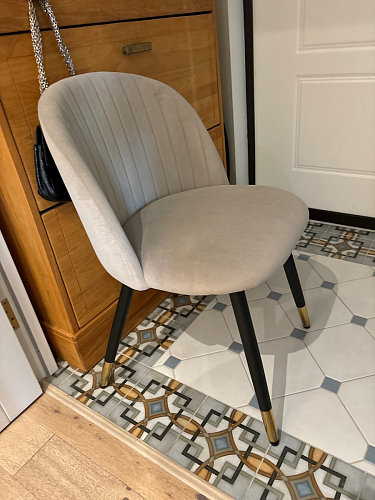 Стул на металлокаркасе Gabi latte / gold / black фото покупателя 650