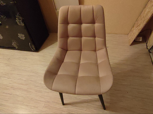 Стул на металлокаркасе Челси бежевый / черный фото покупателя 93