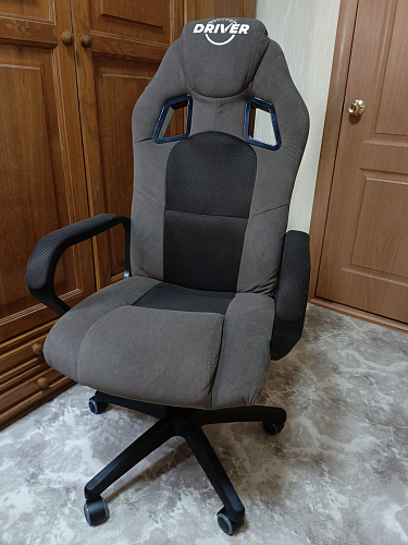 Компьютерное кресло Driver/Драйвер кожзам черный / серый фото покупателя 33