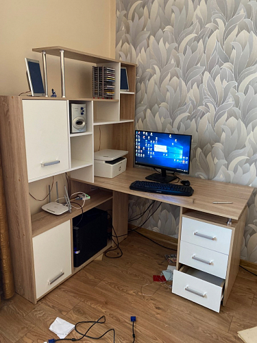 Стол компьютерный КС15 белый правый фото покупателя 28