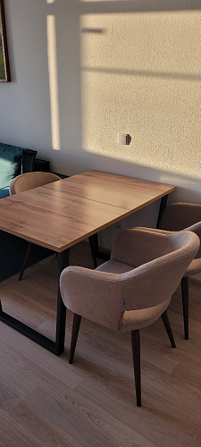 Стол Лота Лофт 120 32 мм бетон / черный матовый фото покупателя 29