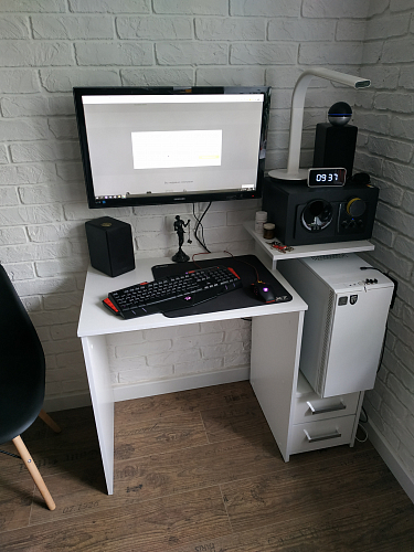 Компьютерный стол Джаз-24 правый дуб сонома фото покупателя 10