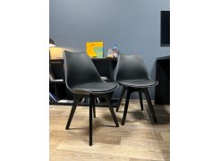 Деревянный стул Bonuss темно-серый / черное сидение / черный фото покупателя 16