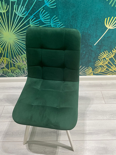 Стул на металлокаркасе Чилли синяя ткань / белый фото покупателя 833