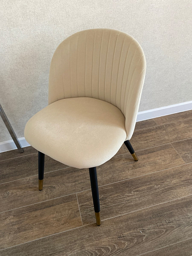 Стул на металлокаркасе Gabi 1 light purple / black / gold фото покупателя 198