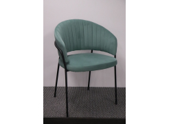 Стул на металлокаркасе Лео светло-серый / черный из шоурума 1