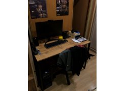 Письменный стол Леон Лофт дуб делано темный / черный матовый фото покупателя 123