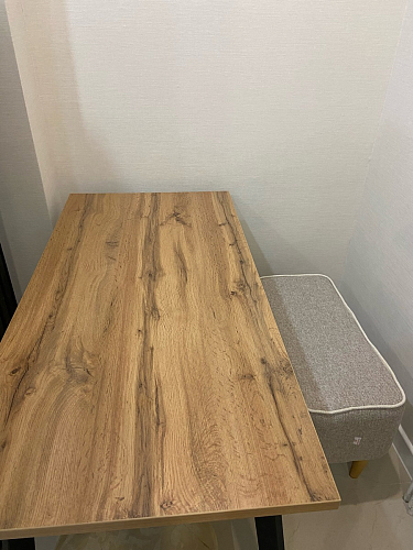 Стол Тринити Лофт 120 32 мм бетон / черный матовый фото покупателя 430