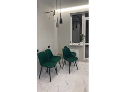 Стул на металлокаркасе Вейв светло-серый (hl 63) / 10К черный каркас фото покупателя 29