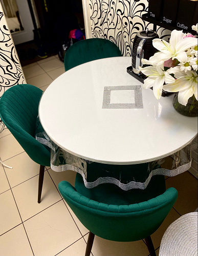 Стул на металлокаркасе Gabi 1 light blue / black / gold фото покупателя 656