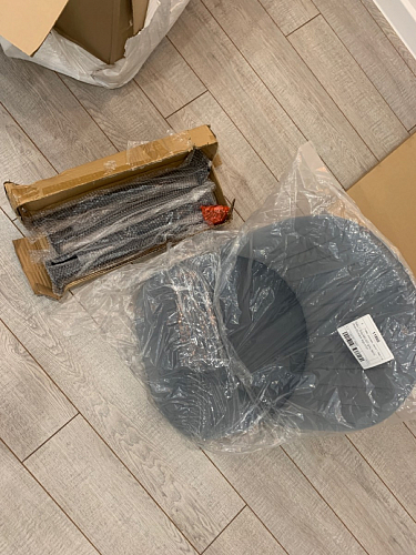 Стул на металлокаркасе Gabi 1 line light blue / black фото покупателя 255