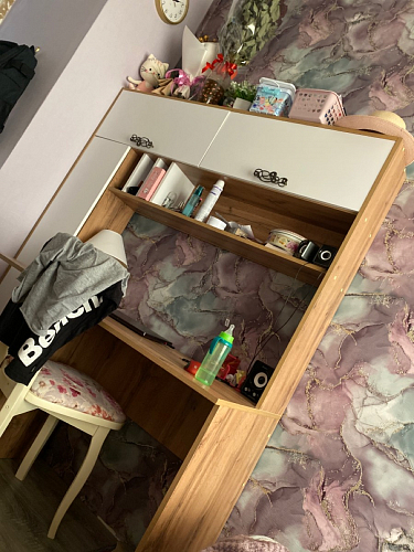 Письменный стол Лайт 03.243 дуб золотой (craft) / белый премиум фото покупателя 267