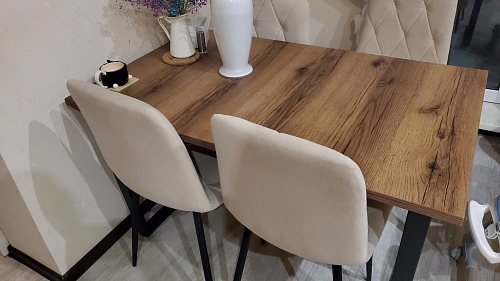 Деревянный стол Лота Лофт 120x75 дуб крафт табачный / черный матовый фото покупателя 313