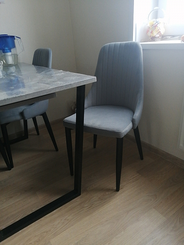 Стул на металлокаркасе Kora green / black фото покупателя 419