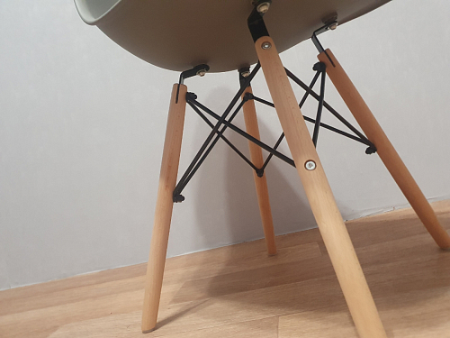 Пластиковый стул Eames PC-015 серо-голубой / дерево фото покупателя 91