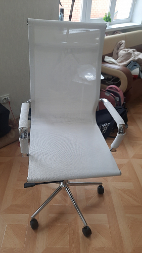 Компьютерное кресло Reus черная сетка / хром фото покупателя 48