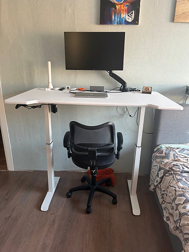 Компьютерный стол Маркос 140х80 тауп / черный фото покупателя 36