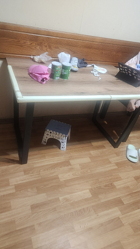 Стол раскладной Лота Лофт 120 25 мм юта / черный матовый фото покупателя 892