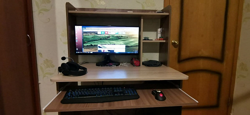 Компьютерный стол Грета-1 венге / дуб молочный фото покупателя 9