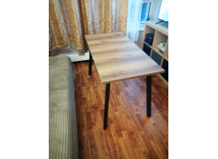 Стол Тринити Лофт 120 32 мм бетон / черный матовый фото покупателя 271