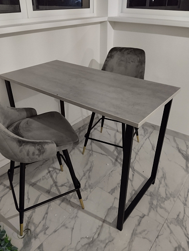 Барная стойка Дилан Лофт 120х60х110 бетон фото покупателя 77