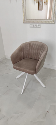 Кресло Корсо темно-серое / белый каркас фото покупателя 15