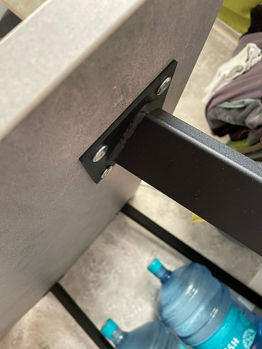 Стол Тринити Лофт 120 32 мм дуб галифакс табако / черный матовый фото покупателя 451