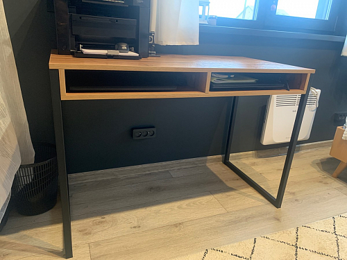 Письменный стол Леон Лофт бетон / черный матовый фото покупателя 89