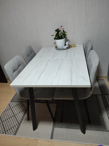 Стол раскладной Колон Лофт 120 32 мм дуб галифакс табако / черный матовый фото покупателя 42