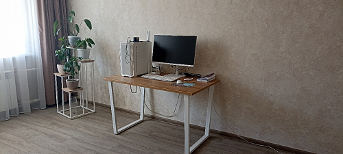 Стол Лота Лофт 140 25 мм черный матовый / бетон фото покупателя 131