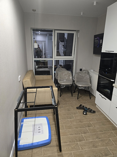 Стул на металлокаркасе Gabi dark beige / black / silver фото покупателя 599